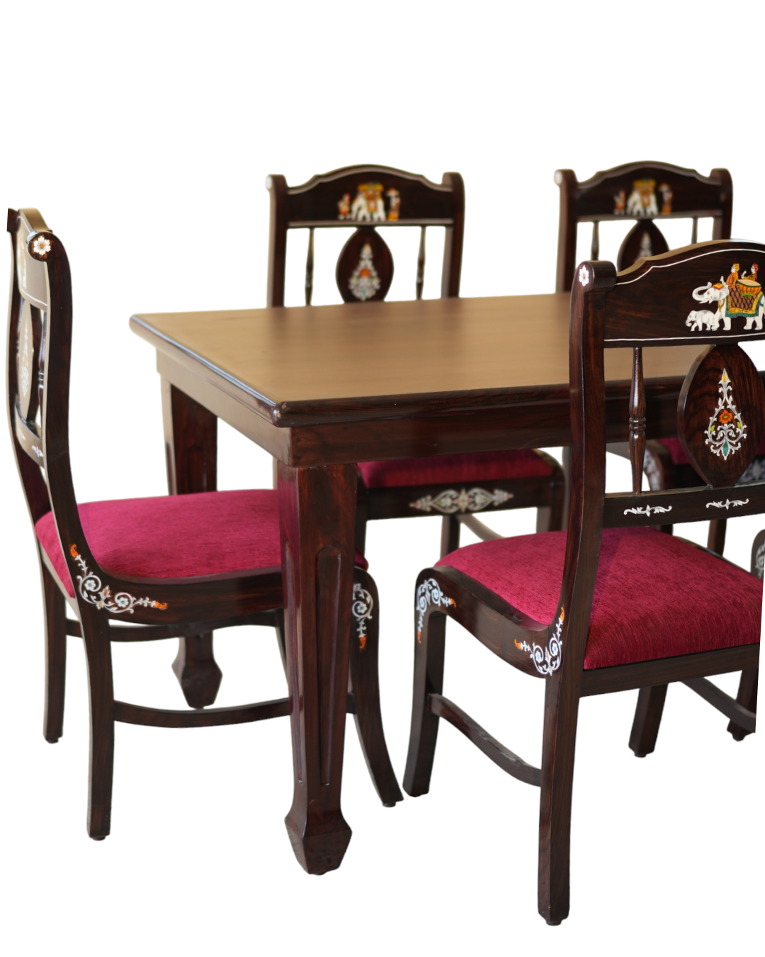 Rose Wood Inlay Dining Table