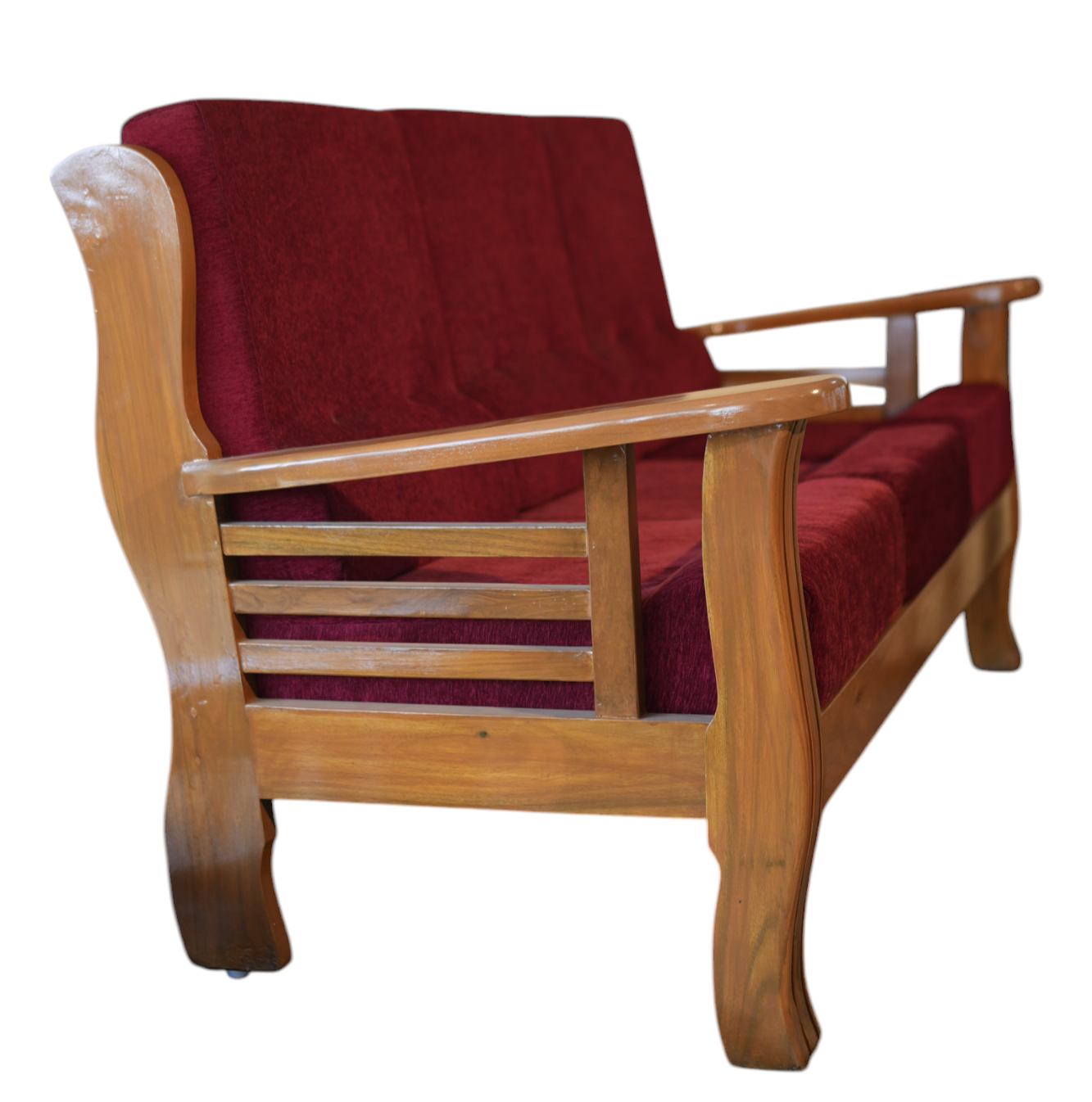 Acacia Wood Sofa with Cushion